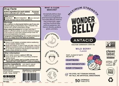 Label (Wild Berry Antacid)